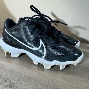 Nike Alpha Huarache Keystone Low Rubber Baseball Cleats Black White DJ6525-002